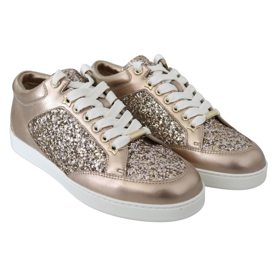 Jimmy Choo Ballet Pink Leather Miami Sneakers