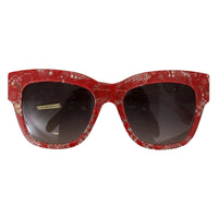 Dolce & Gabbana Red DG4231F Lace Acetate Rectangle Shades Sunglasses