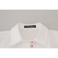 Dolce & Gabbana Elegant White Cotton Button-Up Blouse