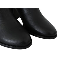 Jimmy Choo Black Leather Method 65 Boots