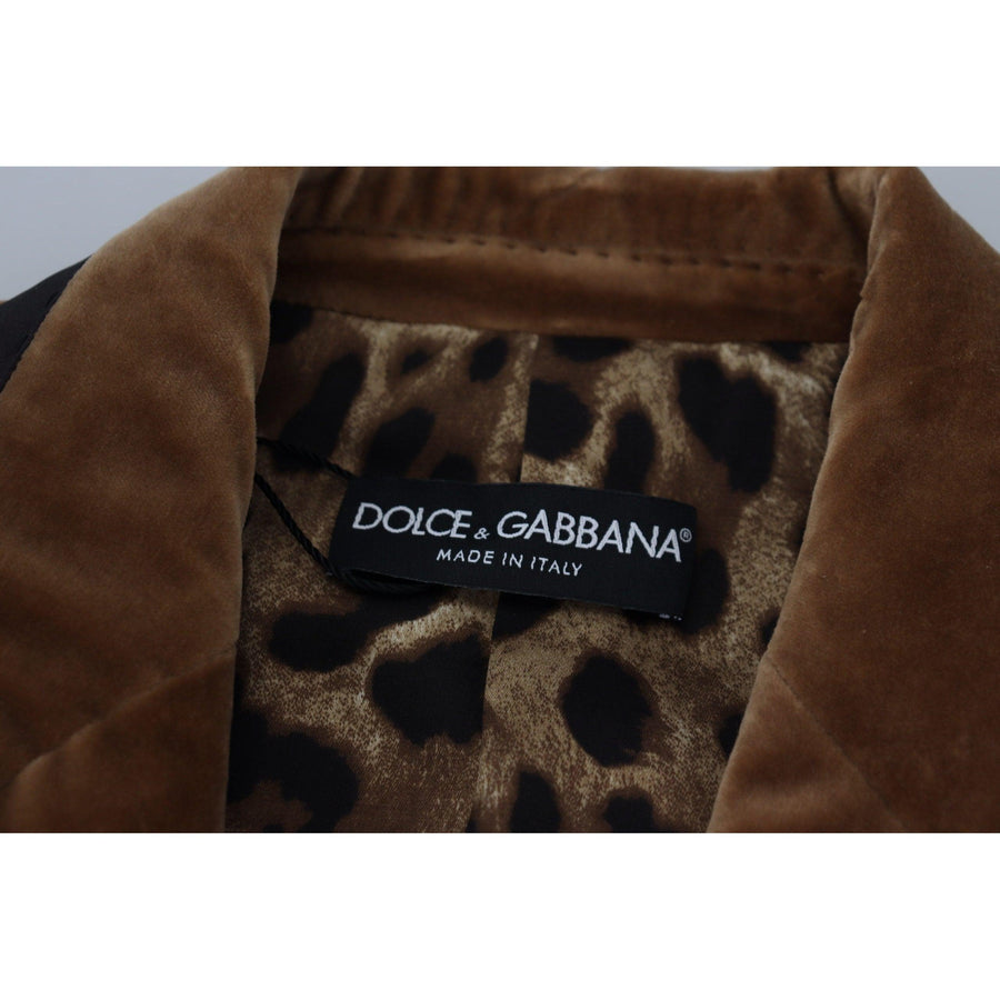 Dolce & Gabbana Elegant Double Breasted Brown Blazer Jacket