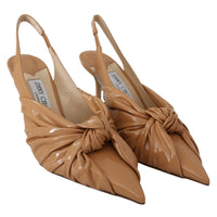 Jimmy Choo Caramel Brown Leather Annabell 85  Pumps