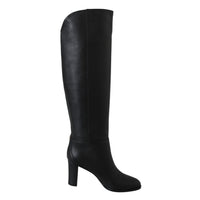 Jimmy Choo Black Leather Madalie 80 Boots Shoes