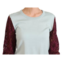 Dolce & Gabbana Elegant Multicolor Lace Silk Blend Sweater