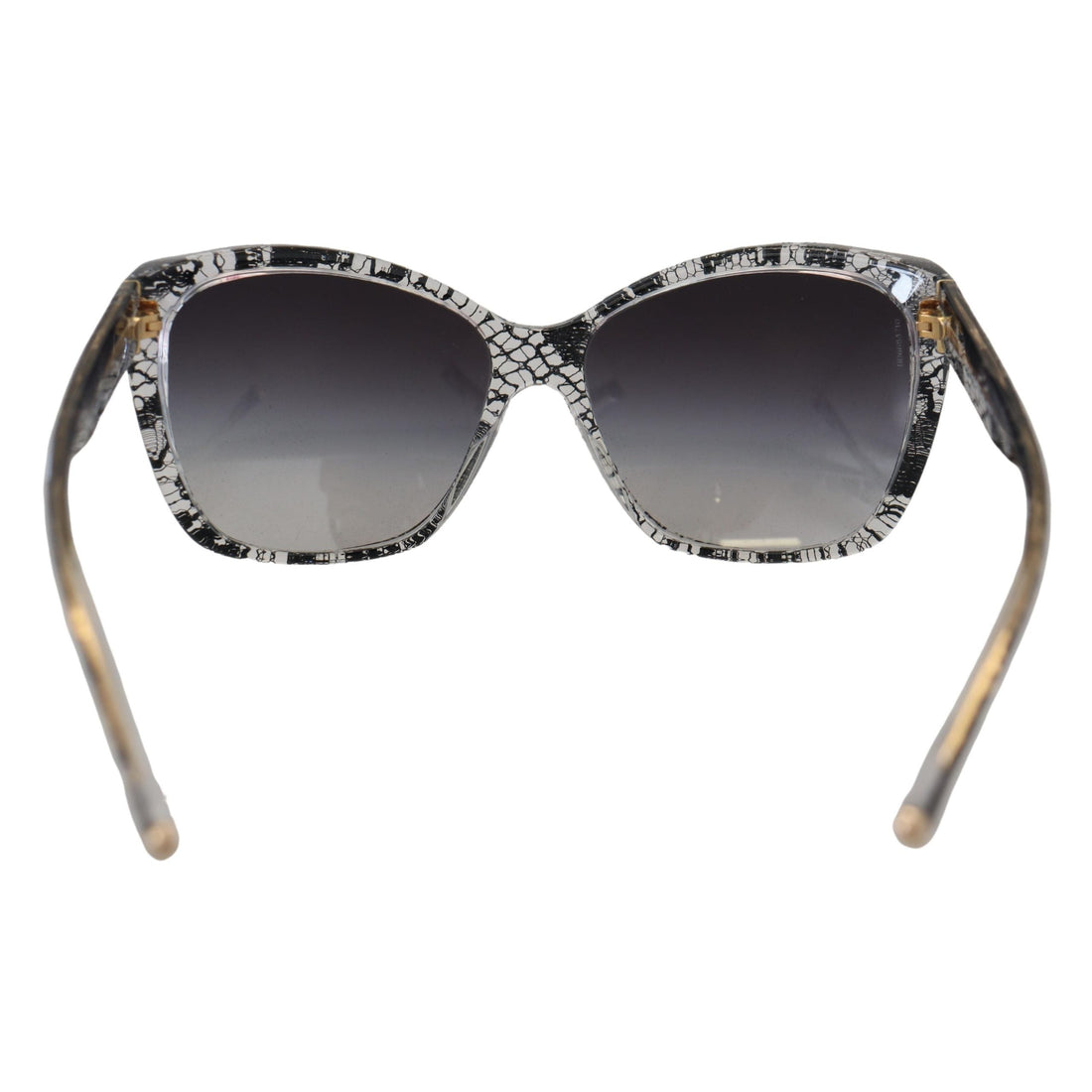 Dolce & Gabbana Chic White Lace Trimmed Sunglasses