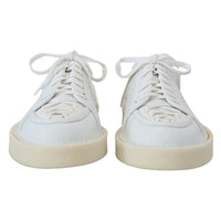 Dolce & Gabbana Elegant White Low Top Oxford Sneakers