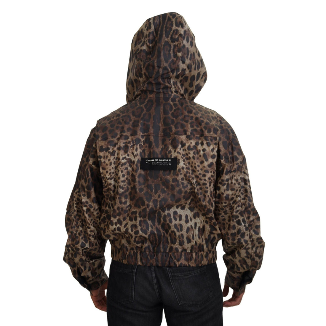 Dolce & Gabbana Elegant Leopard Print Hooded Jacket
