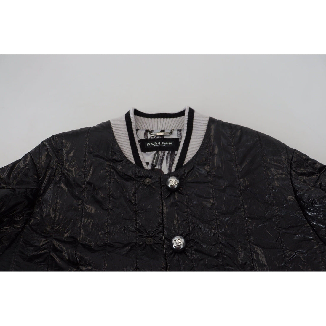 Dolce & Gabbana Sleek Black Bomber Jacket