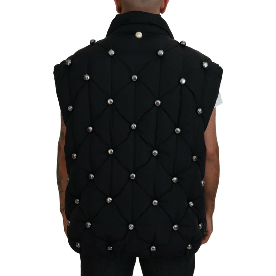 Dolce & Gabbana Elegant Black Sleeveless Vest Jacket