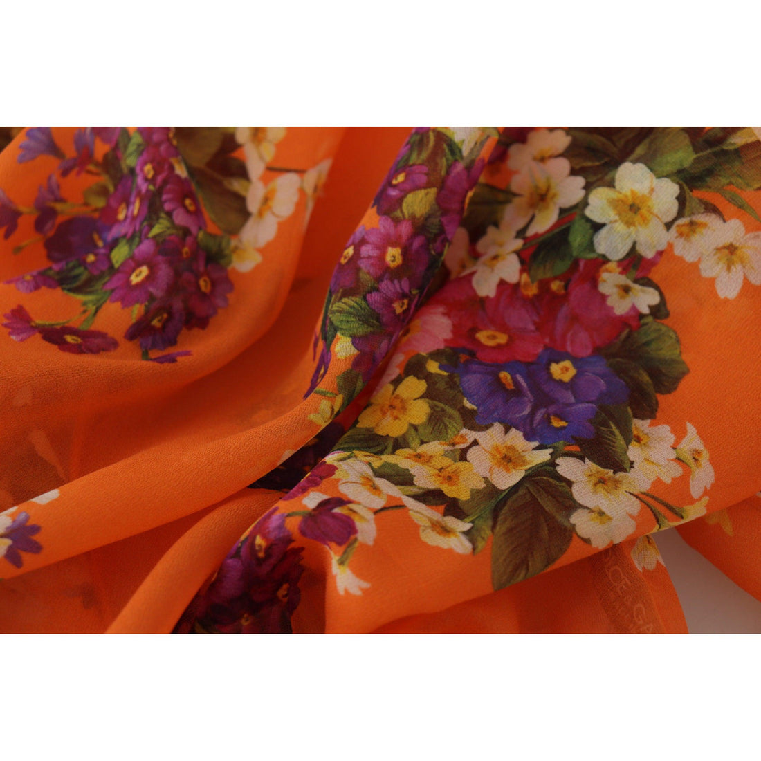 Dolce & Gabbana Elegant Floral Silk Blouse with Back Zipper