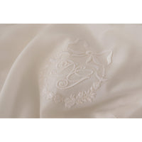 Dolce & Gabbana Elegant Silk Top with Logo Embroidery