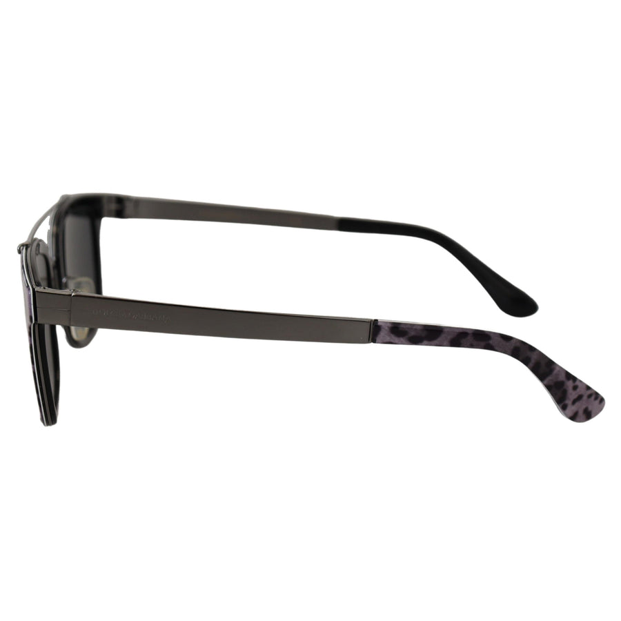Dolce & Gabbana Chic Purple Lens Metal Frame Sunglasses