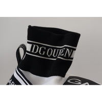 Dolce & Gabbana Chic Black and White Sorrento Slip-On Sneakers