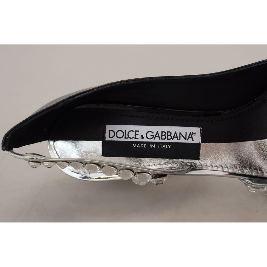 Dolce & Gabbana Elegant Crystals Embellished Leather Pumps