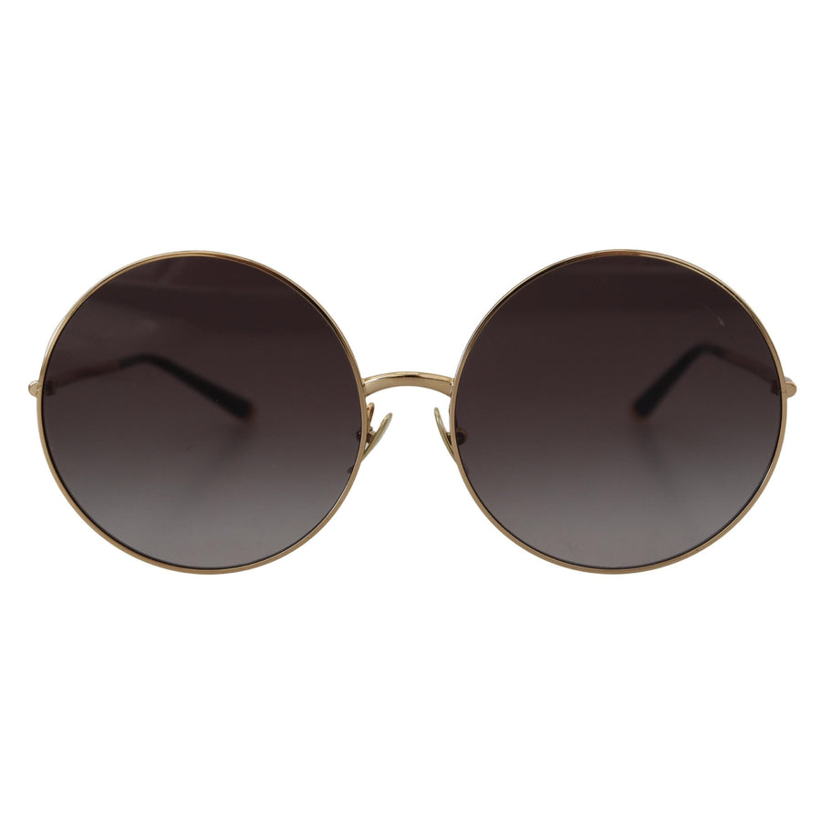 Dolce & Gabbana Elegant Black Gold Gradient Sunglasses
