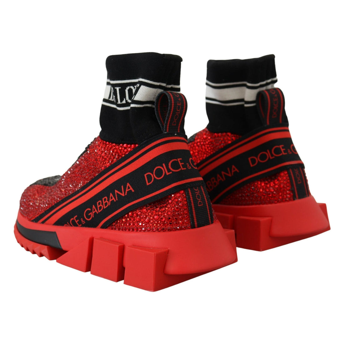 Dolce & Gabbana Exquisite Red Sorrento Slip-On Sneakers