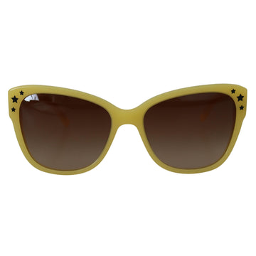 Dolce & Gabbana Chic Yellow Acetate Gradient Sunglasses