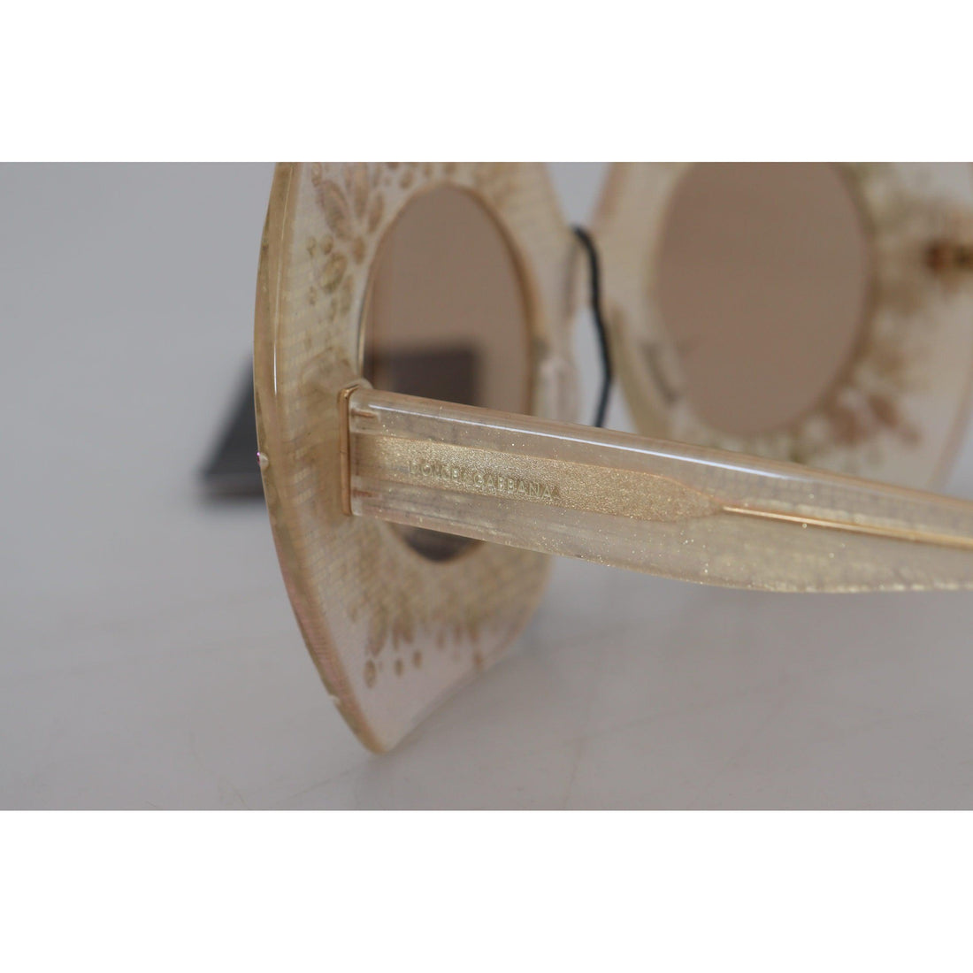 Dolce & Gabbana Elegant Beige Embellished Sunglasses