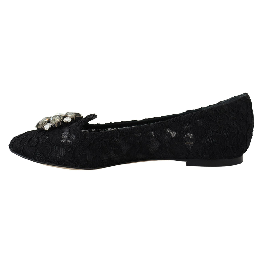 Dolce & Gabbana Elegant Floral Lace Flat Vally Shoes