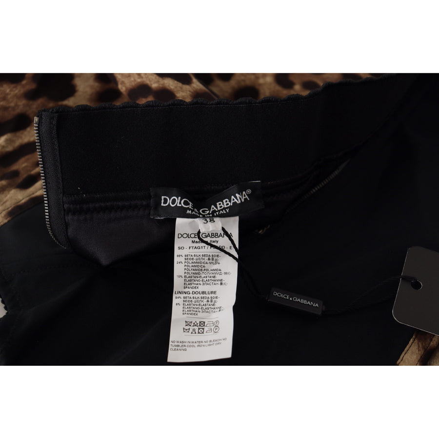 Dolce & Gabbana Leopard Print High Waist Hot Pants Shorts
