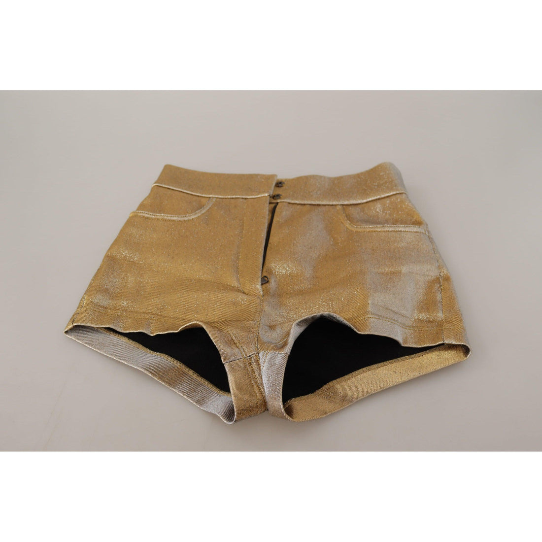 Dolce & Gabbana Gold High Waist Hot Pants Shorts