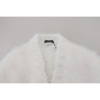 Dolce & Gabbana Elegant White Long Sleeve Cardigan Jacket