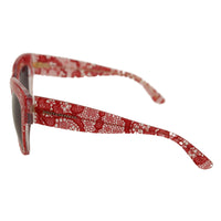 Dolce & Gabbana Sicilian Lace-Inspired Red Sunglasses