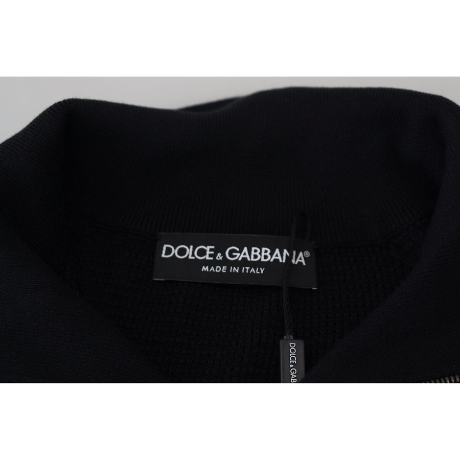 Dolce & Gabbana Elegant Silk Blend Black Pullover Sweater