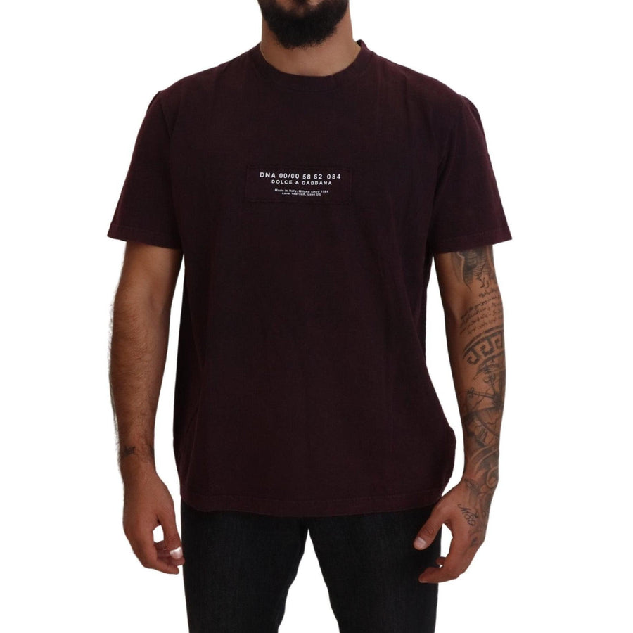 Dolce & Gabbana Bordeaux Crewneck Short Sleeve  T-shirt