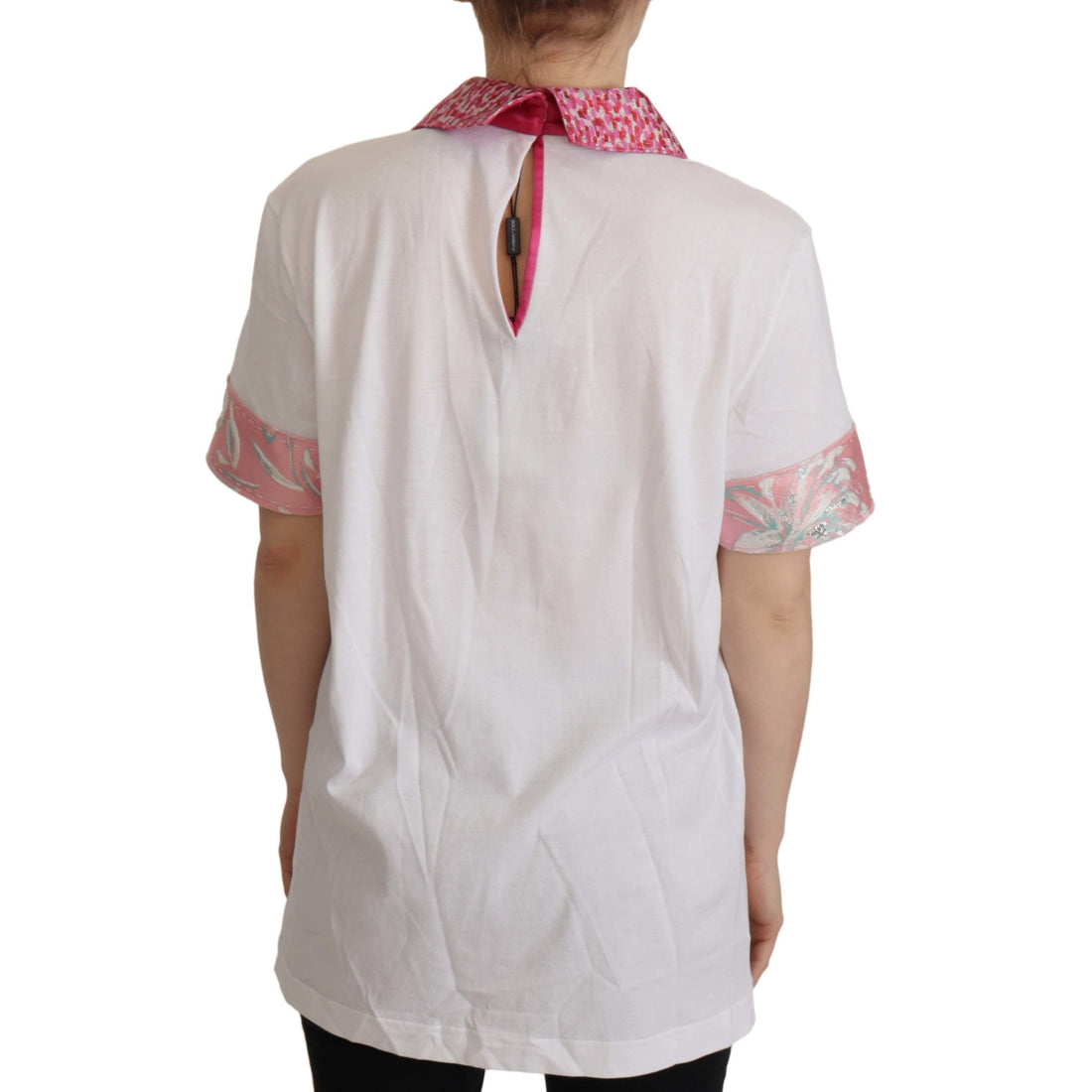 Dolce & Gabbana Elegant Collared Polo T-Shirt in Pristine White