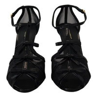 Dolce & Gabbana Black Stiletto High Heels Sandals Shoes