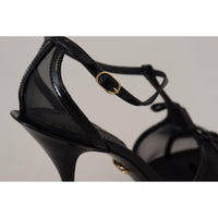 Dolce & Gabbana Black Stiletto High Heels Sandals Shoes