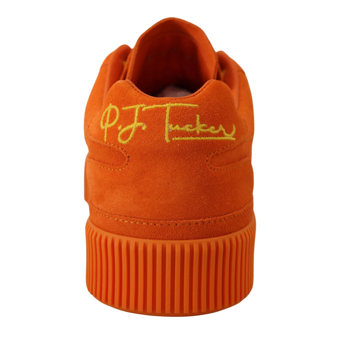 Dolce & Gabbana Orange Leather P.j. Tucker Sneakers Shoes