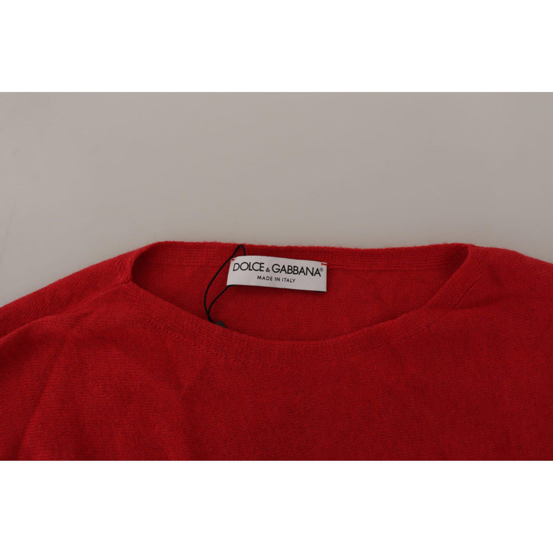 Dolce & Gabbana Elegant Red Wool Blend Knit Sweater