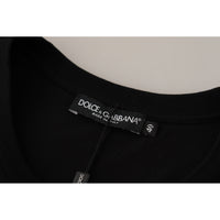 Dolce & Gabbana Chic Black Logo Cotton Tee for Women