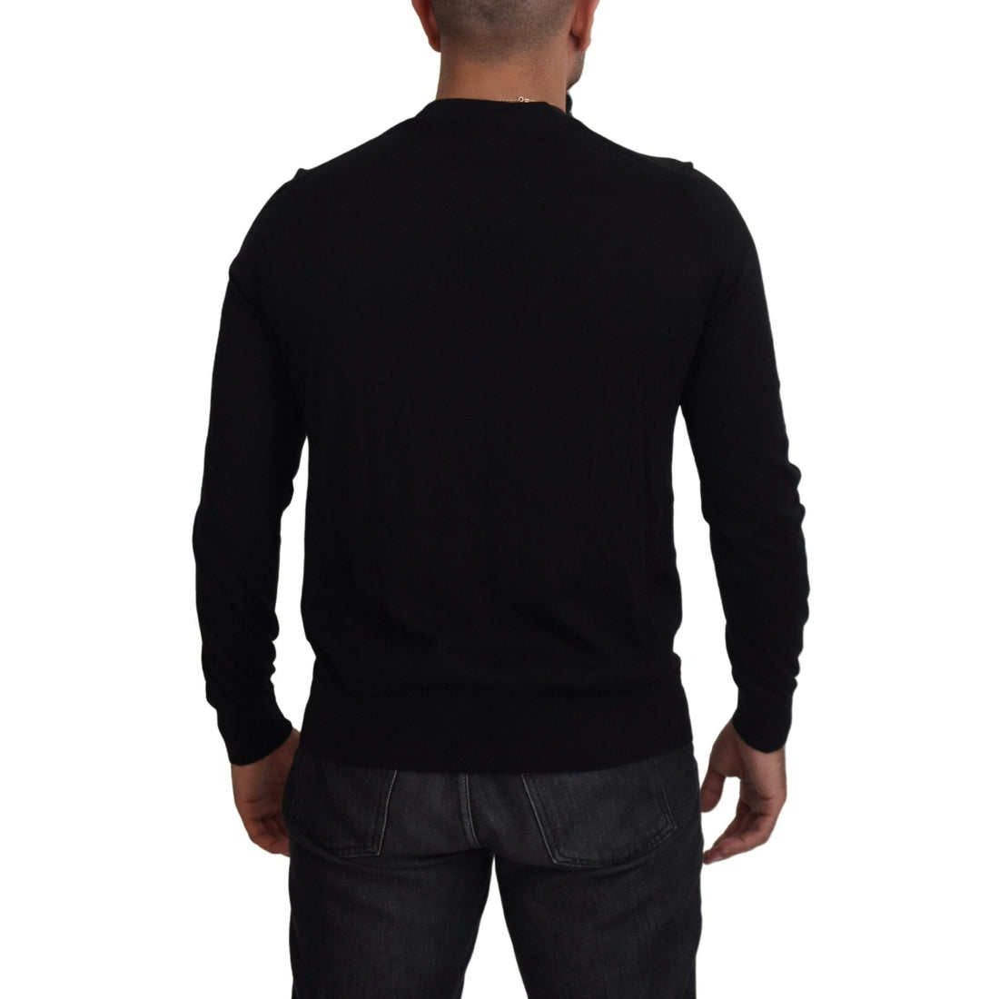 Dolce & Gabbana Elegant Black Cashmere Cardigan Sweater