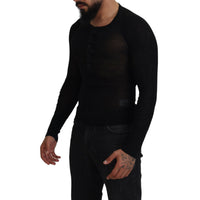 Dolce & Gabbana Elegant Black Cashmere Pullover Sweater