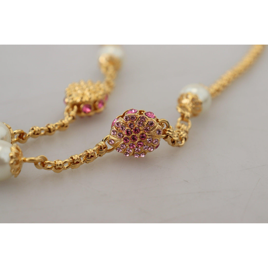 Dolce & Gabbana Elegant Floral Statement Charm Necklace