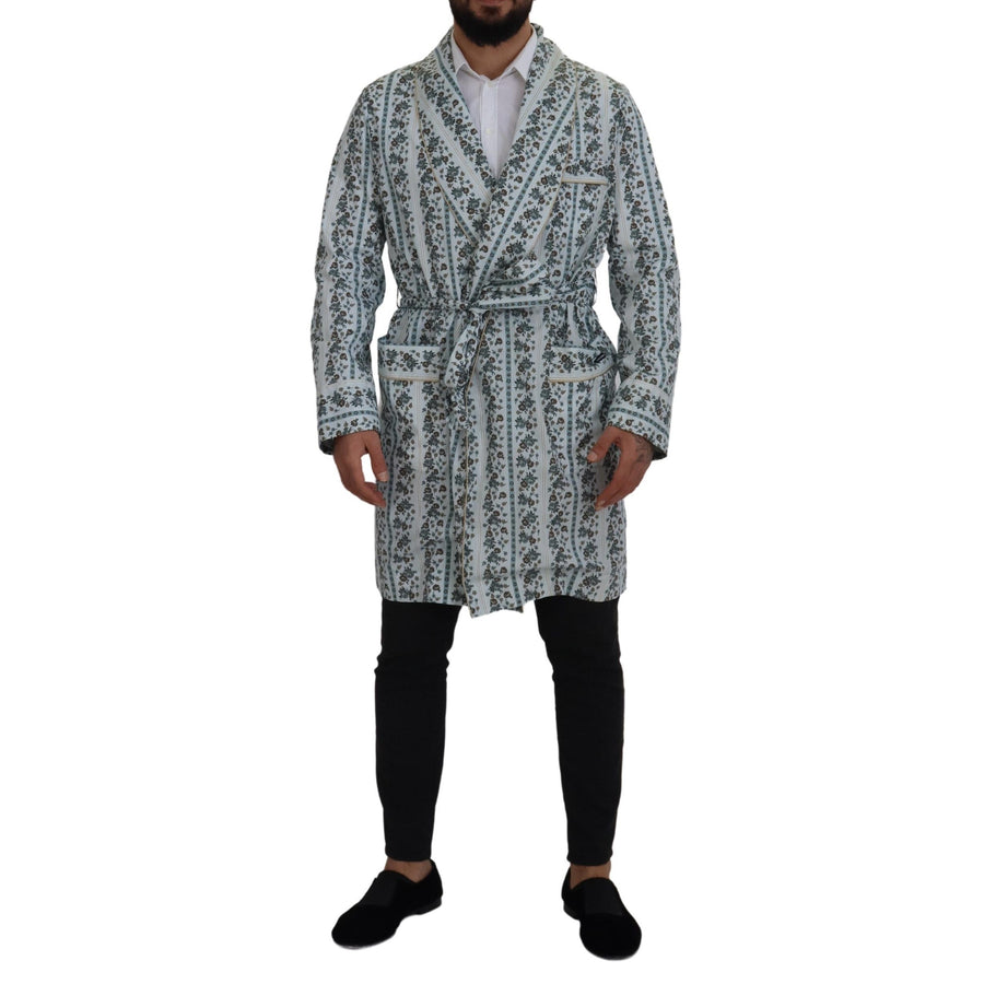 Dolce & Gabbana Elegant Floral Cotton Jacket Robe