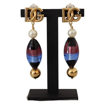 Dolce & Gabbana Sicilian Motif Clip-On Dangling Earrings