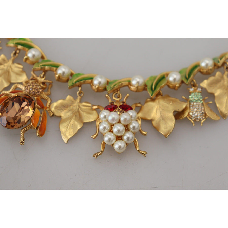 Dolce & Gabbana Elegant Multicolor Crystal Statement Necklace