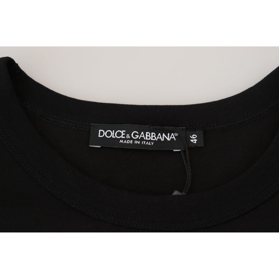 Dolce & Gabbana Chic Black Cotton Tee for the Modern Man