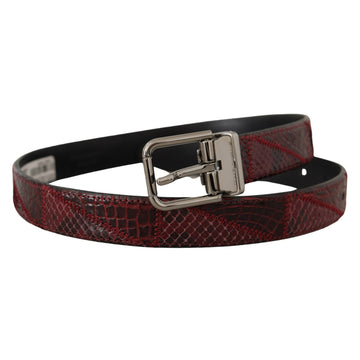 Dolce & Gabbana Elegant Red Exotic Leather Belt