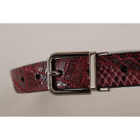 Dolce & Gabbana Elegant Red Exotic Leather Belt