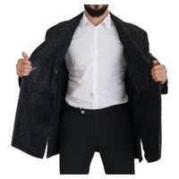Dolce & Gabbana Sleek Patterned Wool Double Breasted Jacket