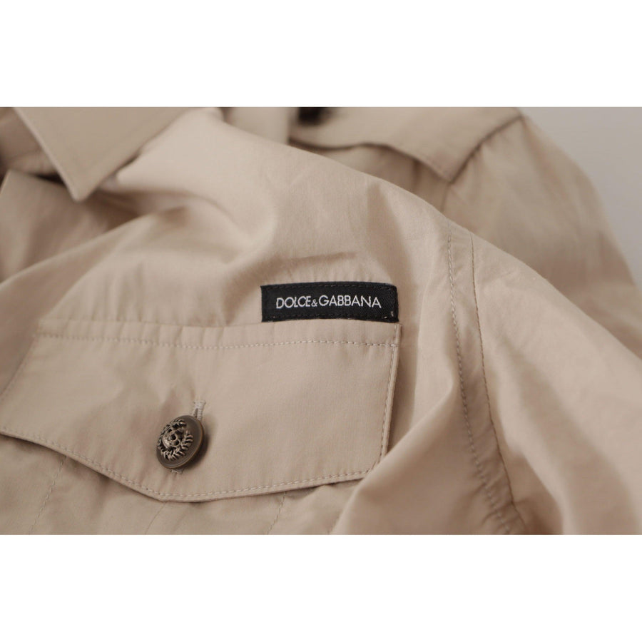 Dolce & Gabbana Elegant Beige Cotton Long Sleeve Shirt