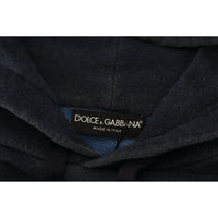 Dolce & Gabbana Elegant Dark Blue Cotton Pullover Sweater