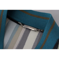 Dolce & Gabbana Multicolor Full Zip Silk Blend Jacket