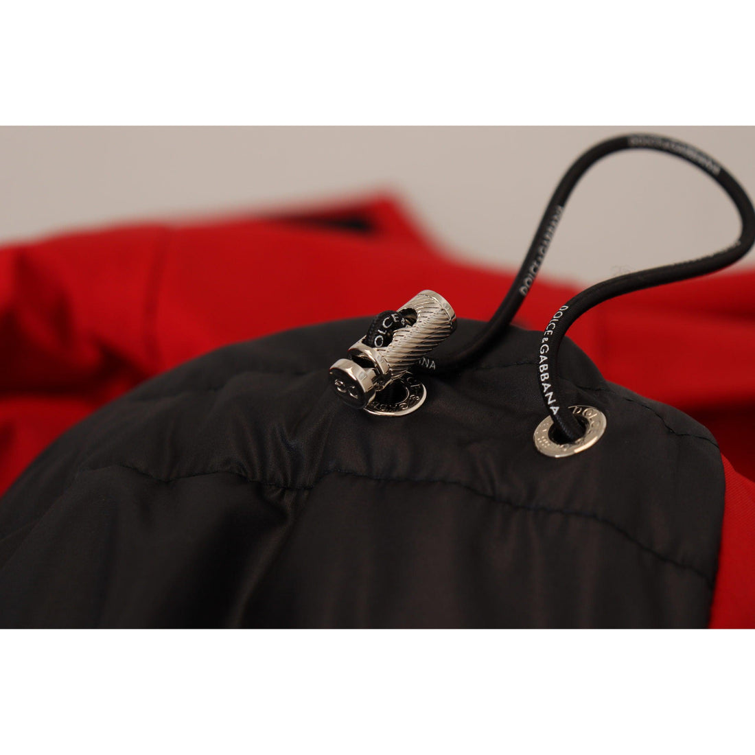 Dolce & Gabbana Red Polyester Full Zip Windbreaker Jacket
