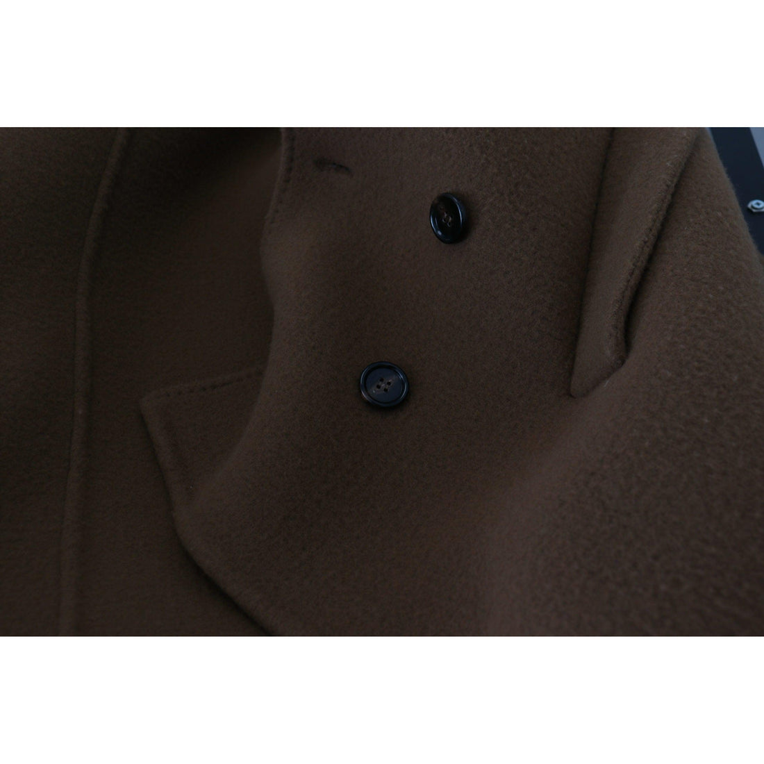 Dolce & Gabbana Brown Nylon Double Breasted Coat Jacket